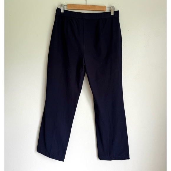 Eileen Fisher • Washable Stretch Crepe Ankle Pant in Navy Blue - Picture 5 of 7